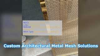 Maßgeschneidertes architektonisches, langlebiges Stahlgewebe aus Metallgeflecht