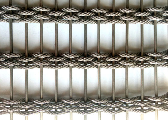 Flexibler gesponnener 100x6m Edelstahl Architektur-Mesh Fabric Facade