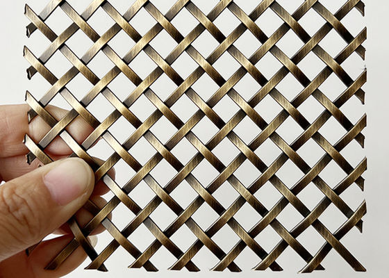 Bronzefarbantiken-gesponnener Verschluss-Falz-Messingdraht Mesh For Wall
