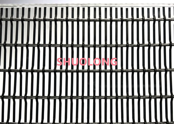 Schwarzes Farbglas lamellierte Draht Mesh Flexible For Partition
