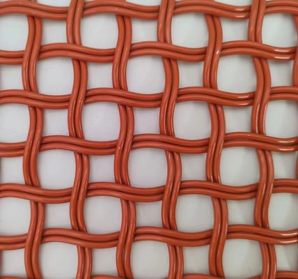 Orange 5 mm Architektonische Edelstahldrahtmasche Breite 0,6 m-2,4 m