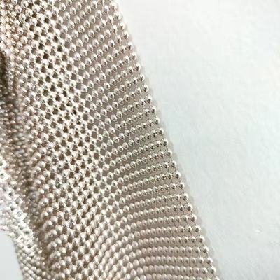 Flexible Aluminium Metall Sequin Mesh Metallische Stoffkette Mail Curtain Stoff