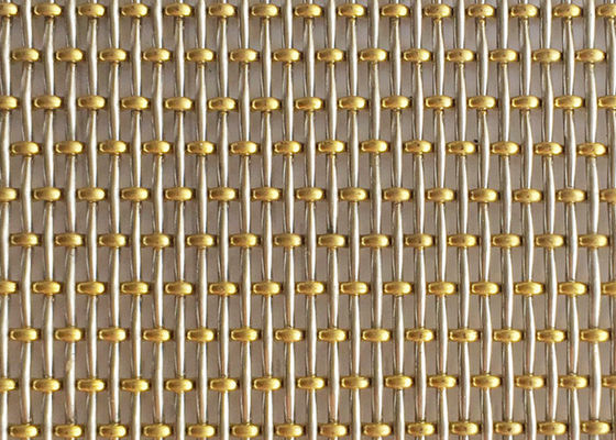 Verschluss-Falzmaschendraht ODM PVD Kupfer gesponnenes 3.2mm Fach-Metallmasche