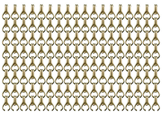 11mm 23mm Sand-Colo Aluminium Chain Fly Screen-Tür-Vorhang Antiverschleiß