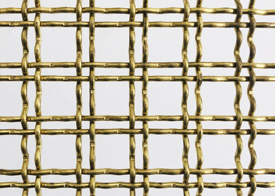 Doppelter Hitzebeständigkeits-Verschluss-Falz-Messingdraht Mesh For Decorative Fence