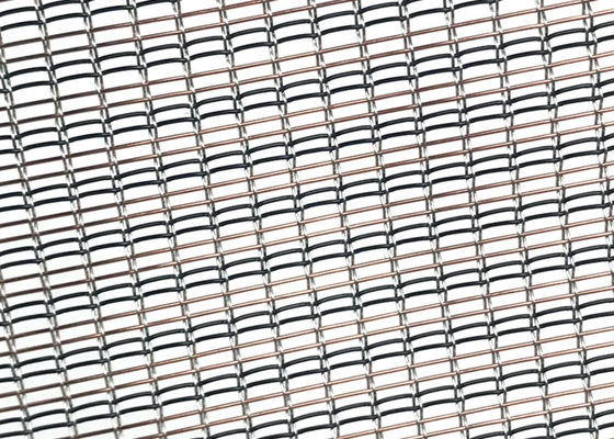Dekoratives blaues Farbluxusglas mit Metall Mesh Interlayer Plain Woven