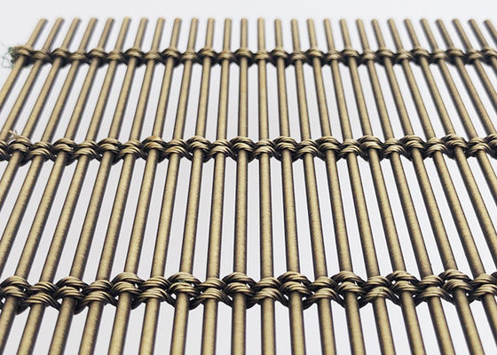Antikes Messing-Ss316 gesponnenes Architekturmetall Mesh Flexible Builing Facade Wire