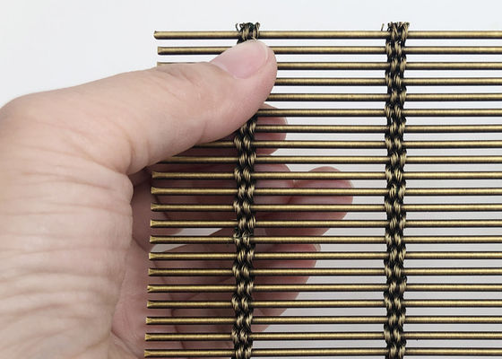 Antikes Messing-Ss316 gesponnenes Architekturmetall Mesh Flexible Builing Facade Wire