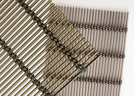 Antikes Messing-Ss316 gesponnenes Architekturmetall Mesh Flexible Builing Facade Wire