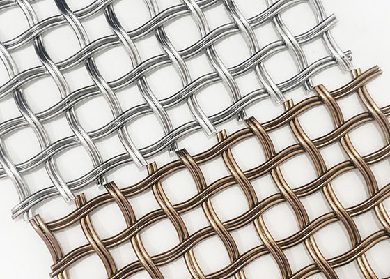 52% öffnender Bereichs-Architektur- Metall-Mesh Gold Color Decorative Wire-Schirm