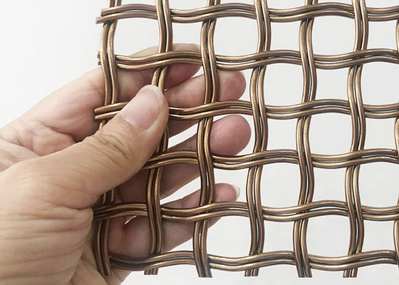 52% öffnender Bereichs-Architektur- Metall-Mesh Gold Color Decorative Wire-Schirm