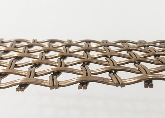 52% öffnender Bereichs-Architektur- Metall-Mesh Gold Color Decorative Wire-Schirm