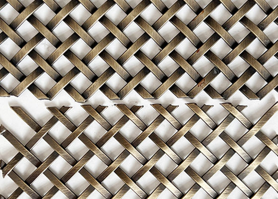 Bronzefarbantiken-gesponnener Verschluss-Falz-Messingdraht Mesh For Wall