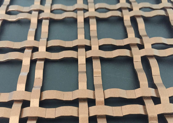 Bronzefarbdekorativer Draht Mesh Grilles Painted Wire Mesh für Schranktür