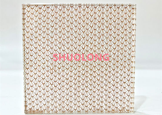 Bronzeglas lamellierte Draht Mesh Copper Weave Metal Fabric für das Innenentwerfen