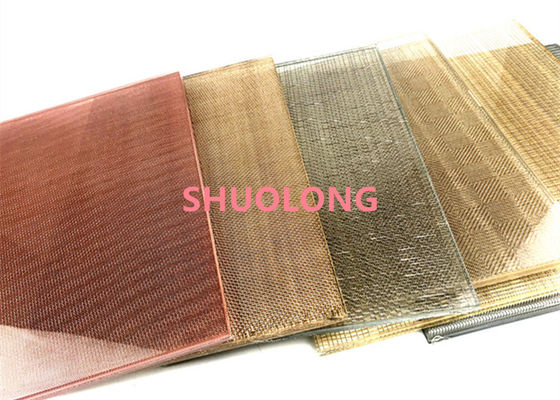 Schwarzes Farbglas lamellierte Draht Mesh Flexible For Partition