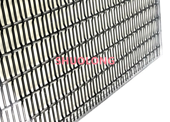 Schwarzes Farbglas lamellierte Draht Mesh Flexible For Partition