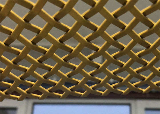 Breite Gold-Farb-Architektur- Metall-Mesh Stainless Steels 0.5m-2.0m