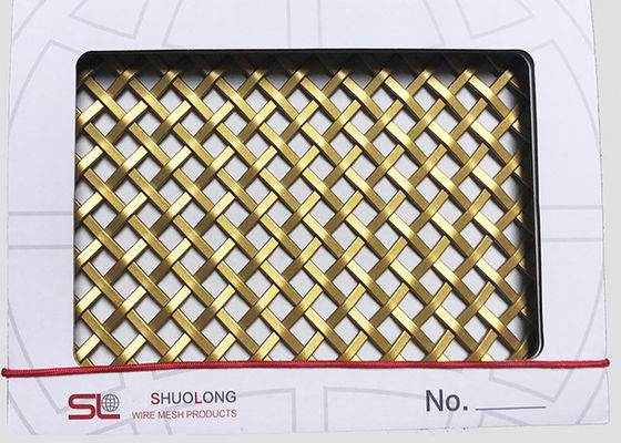 Leichtes Messing Farbe feuerfeste dekorative architektonische Gewebe Mesh für Hallen Bildschirm Parition