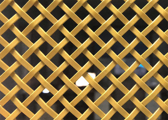 Breite Gold-Farb-Architektur- Metall-Mesh Stainless Steels 0.5m-2.0m