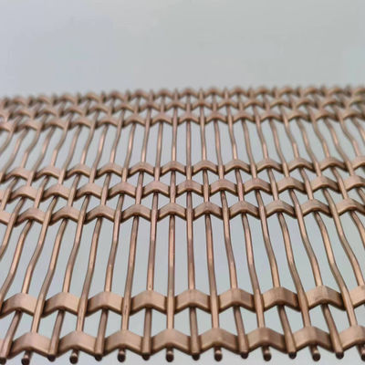Messingfarben Stahldraht Dekorationsdrahtnetzbildschirm PVC beschichtet