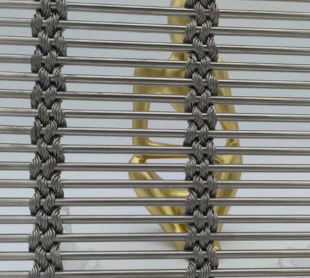 Raumteilerlösung Flexibles Metallnetzgewebe PVD für die Wandabdeckung