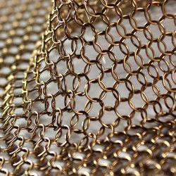 SHUOLONG Metallgitter Vorhang Edelstahl Ringgitter Metallgitter Stoff Ästhetik