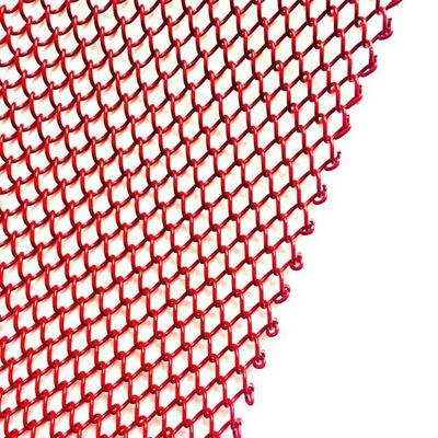 Dekorative Kette aus Edelstahl Ring Mesh Vorhang Bildschirm Gebäude Außenwand