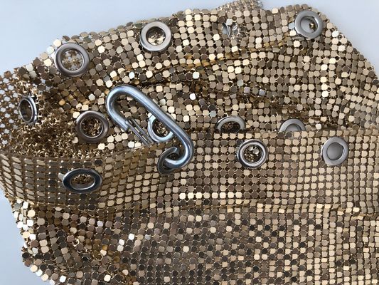 Kettengitter Metallnetz Vorhang Silber Sequins SGS Stoff Material einfaches Gewebe