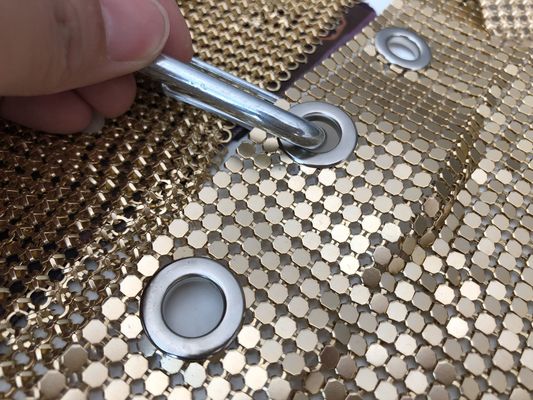 Kettengitter Metallnetz Vorhang Silber Sequins SGS Stoff Material einfaches Gewebe