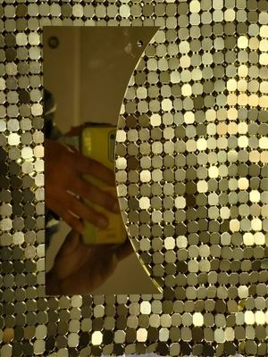 Shuolong Hotel Metallblech Tuch Dekorativ Stahl Metall Sequin Tuch
