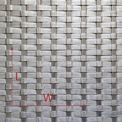 Balkon Architektur aus Edelstahl Mesh Breite 0,5 m 2,0 m
