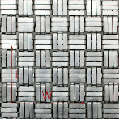 Plain Weave Architektural Mesh Panel Draht Durchmesser 0,8 mm 2,0 mm