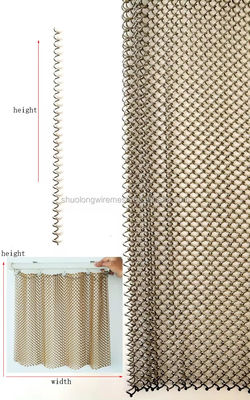 METALLISCHE COIL MESH DESIGN für die Innenausstattung und Raumgestaltung