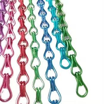 2mm Dekorativ Aluminium Haken Vorhänge Für Innenbereich Trennwände Mehrfarben verfügbar