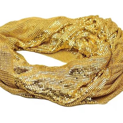 Flexible Aluminium Metall Sequin Mesh Metallische Stoffkette Mail Curtain Stoff