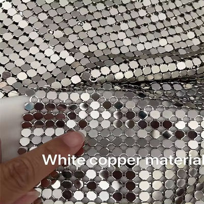 Aluminiumlegierung Schimmer Metallsequin Kettenverbindung Stoff für Vorhang Metallnetz Stoff
