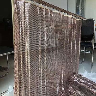 Aluminiumlegierung Schimmer Metallsequin Kettenverbindung Stoff für Vorhang Metallnetz Stoff