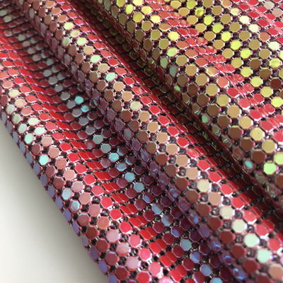Flexible Aluminium-Sequin Mesh Stoff Kette Post Stoff für Tischdecken Kette Post Vorhänge