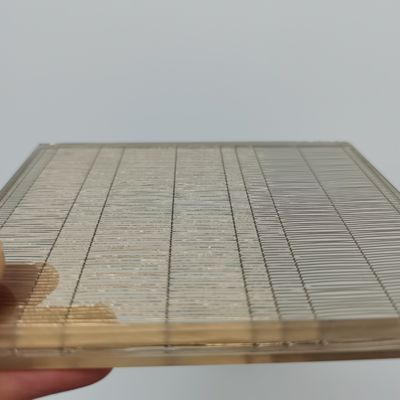 Hohe Zugfestigkeit Festigkeit Dekoratives Drahtnetz Laminates Glas Feuerbeständigkeit A1