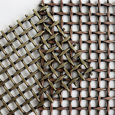 Edelstahl Architektur Gewebtes Mesh Stoff Anti Messing Farbe für kundenspezifische Fassaden