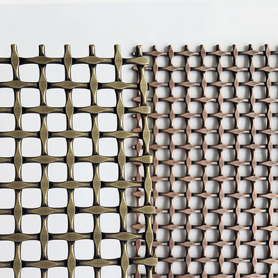 Edelstahl Architektur Gewebtes Mesh Stoff Anti Messing Farbe für kundenspezifische Fassaden
