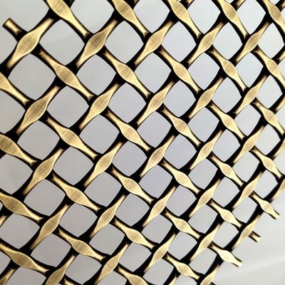 Edelstahl Architektur Gewebtes Mesh Stoff Anti Messing Farbe für kundenspezifische Fassaden