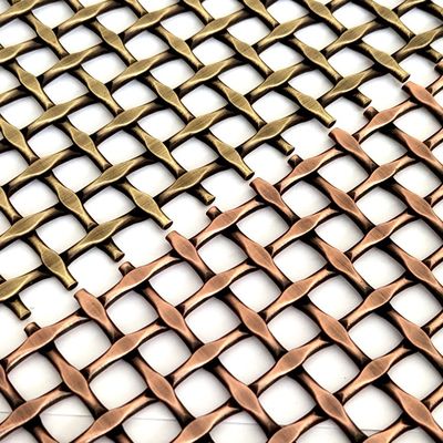 Edelstahl Architektur Gewebtes Mesh Stoff Anti Messing Farbe für kundenspezifische Fassaden