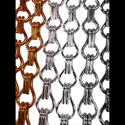 Hochleistungs-Aluminium-Kettenverbindung Vorhang Anpassbar 24mm Kettenabstand