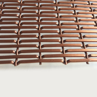 Rote Kupferfarbe Aluminium-Drahtgitter Durchmesser 1,5 mm/2 mm Wandplatten für Innenraum Trennwände
