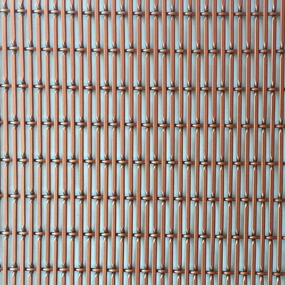Rote Kupferfarbe Aluminium-Drahtgitter Durchmesser 1,5 mm/2 mm Wandplatten für Innenraum Trennwände