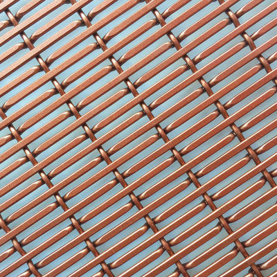 Rote Kupferfarbe Aluminium-Drahtgitter Durchmesser 1,5 mm/2 mm Wandplatten für Innenraum Trennwände