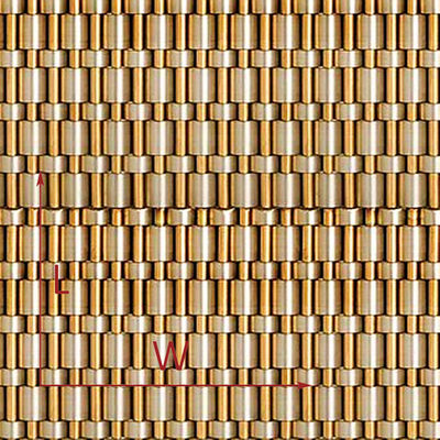 Customized Messing Metal Mesh für Gebäude Verkleidung Aufzug Mesh mit 304 316 Edelstahl