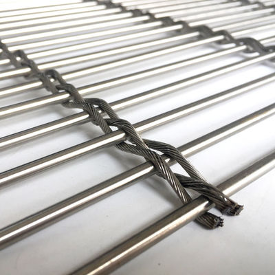 Edelstahl-Metallgittervorhang für Gebäudefassaden Schattierung Lüftung Energieeinsparung